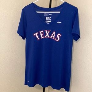 Texas Rangers Nike Dri-Fit V Neck Top size L